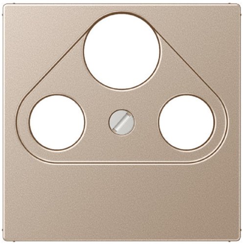 Лицевая панель Jung A creation для 3-м. розетки TV+R+SAT шампань фото Лицевая панель Jung A creation для 3-м. розетки TV+R+SAT шампань картинка